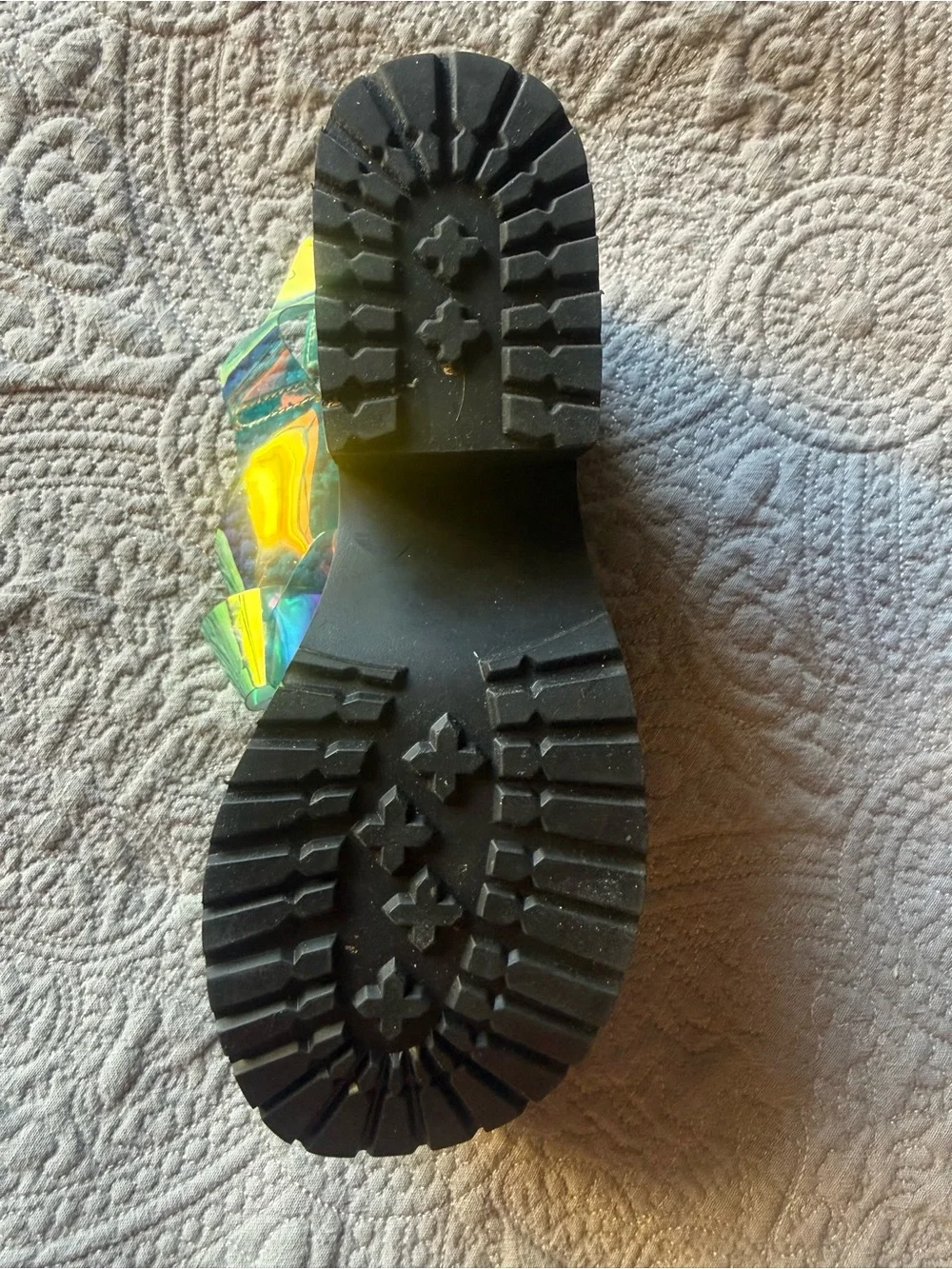 Bought at H&M FUN Iridescent Black VR/AR Accessory Strap SANDALS 4inch/3inch pad
